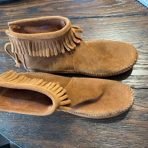 Brown Suede Leather Indian Moccasins